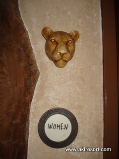 Women\'s room in restaurant area